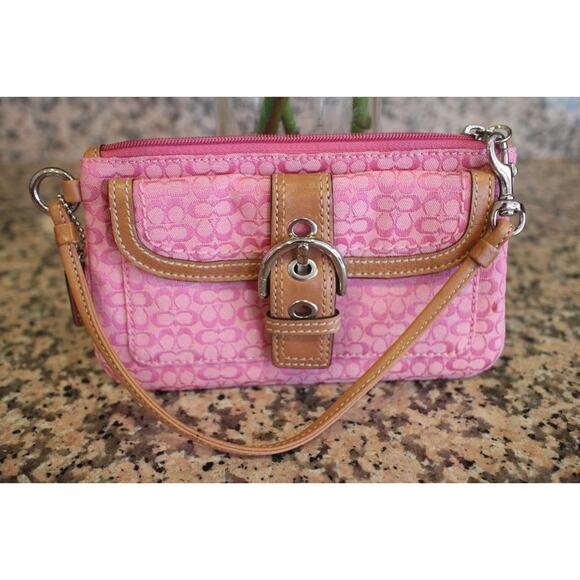Coach Y2K Pick mini CC Logo Button Pocket Wristlet (600 - Picture 1 of 4